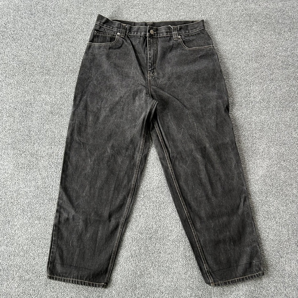 Iceberg Jeans Mens 35x29 Gray‎ Relaxed Fit Straight Leg Carpenter Workwear Denim